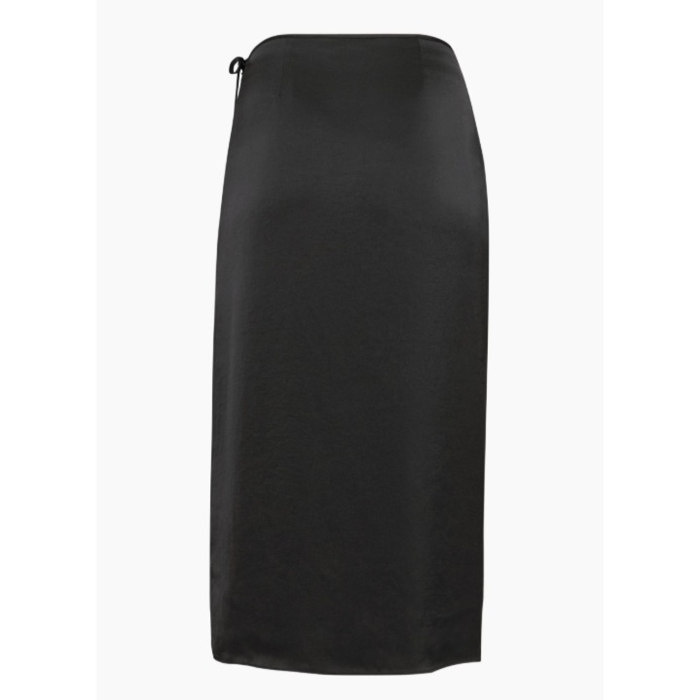 Aritzia Wilfred Elixir Satin Skirt, Elixir Black, Size 2